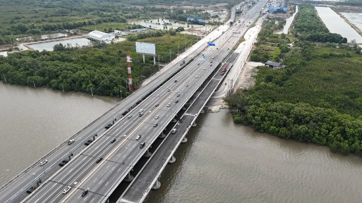 เปิดแล้ว ! สะพานบางปะกงแห่งใหม่ ทล.3702 บูสต์เศรษฐกิจ EEC