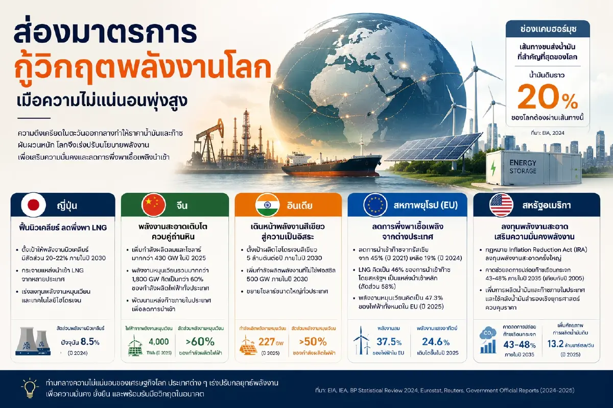 วิกฤตพลังงานเปลี่ยนโลก จากนิวเคลียร์ถึงโซลาร์ ส่องวิชาเอาตัวรอดของนานาชาติ