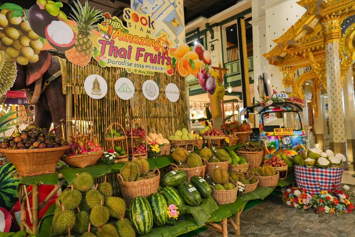 ไอคอนสยาม จัดมหกรรมผลไม้ไทยครั้งยิ่งใหญ่ ขนทัพ “ทุเรียน 30 สายพันธุ์” และผลไม้ 5 ภูมิภาค เสิร์ฟความอร่อยถึง 31 พฤษภาคมนี้