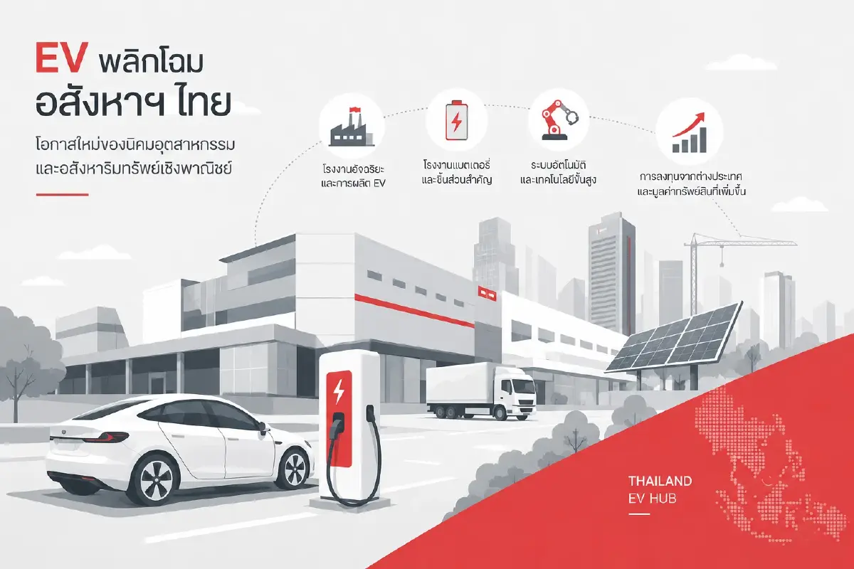 กระแส EV เร่งมูลค่าอสังหาฯ พาณิชย์ไทย สู่ยุคโรงงานอัจฉริยะ