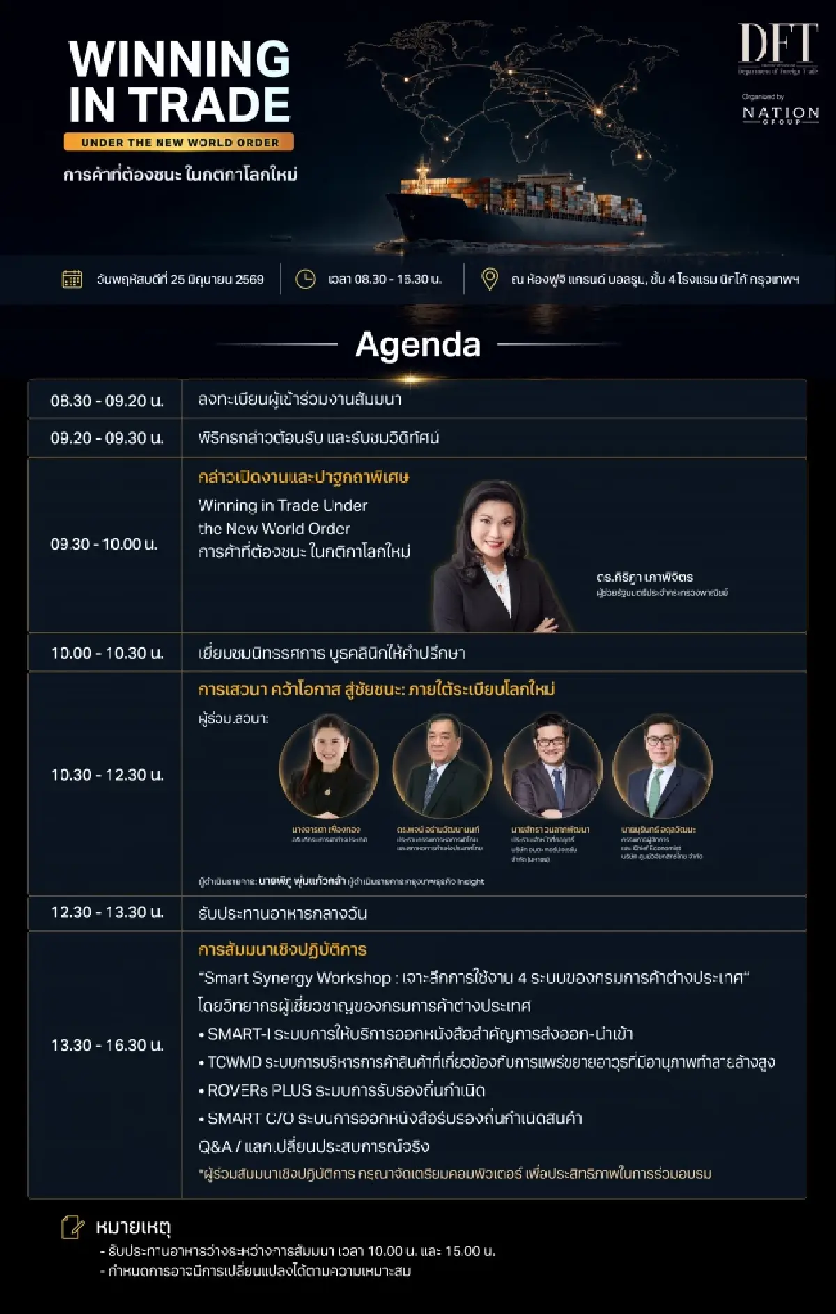 กรมการค้าต่างประเทศเตรียมจัดสัมมนาใหญ่ "WINNING IN TRADE UNDER THE NEW WORLD ORDER การค้าที่ต้องชนะ ในกติกาโลกใหม่"