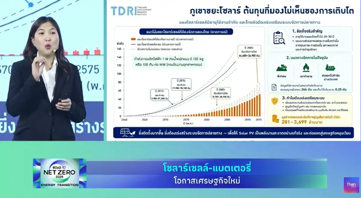 TDRI ชี้มองซากโซลาร์เซลล์-แบตเตอรี่เป็นทรัพยากร โอกาสทางธุรกิจ ไม่ใช่ขยะ