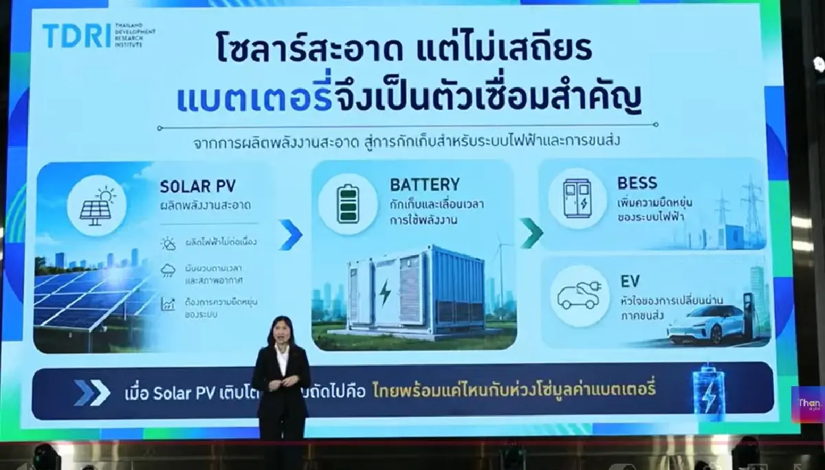 TDRI ชี้มองซากโซลาร์เซลล์-แบตเตอรี่เป็นทรัพยากร โอกาสทางธุรกิจ ไม่ใช่ขยะ
