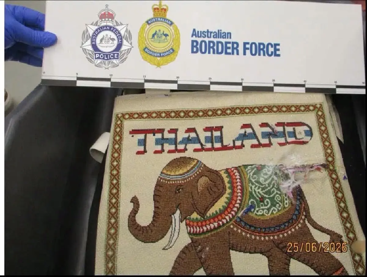 ยาเสพติดที่ทางการออสเตรเลจับกุมได้ในสัมภาระของลูกเรือสายการบินไทย