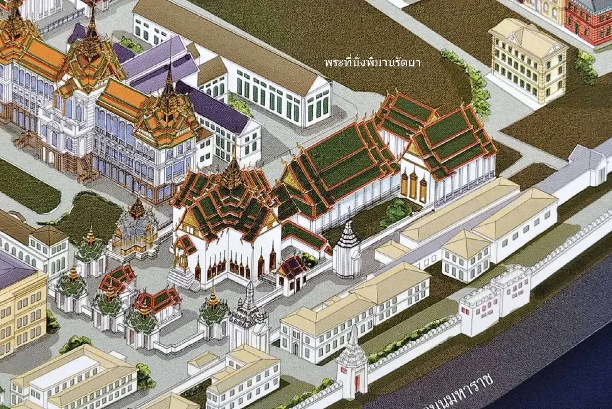 สถาปัตย์เรขา “พระที่นั่งพิมานรัตยา” จากมุมสูง CR. ม.ล.ชัยนิมิตร นวรัตน