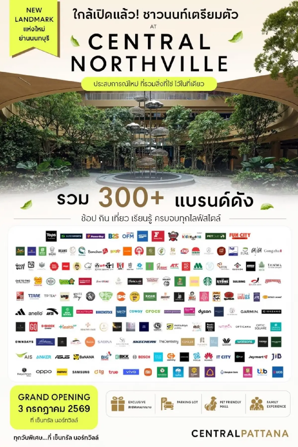 ส่องความพร้อม ‘เซ็นทรัล นอร์ทวิลล์’ มิกซ์ยูส 4.5 พันล้าน เปิด 3 ก.ค. 69