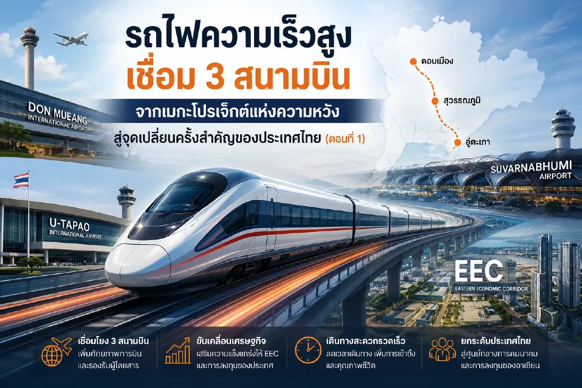 ย้อนจุดเริ่มต้นรถไฟไฮสปีด 3 สนามบิน เมกะโปรเจ็กต์ที่ไทยฝากความหวัง