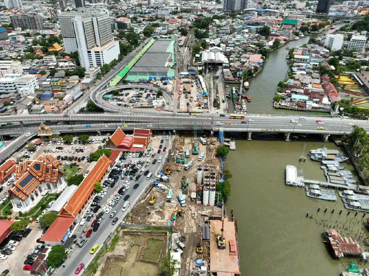 รถไฟฟ้าสายสีส้มคืบหน้า 34.99% เตรียมขุดอุโมงค์ปี 2570