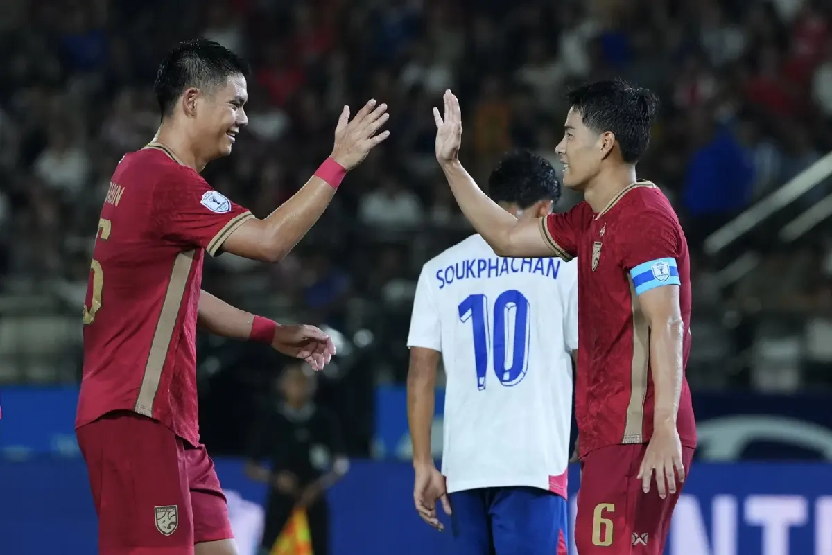 ผลบอล! ช้างศึกฟอร์มดุ! ไทย ถล่ม สปป.ลาว 5-0 ประเดิมอาเซียน คัพ