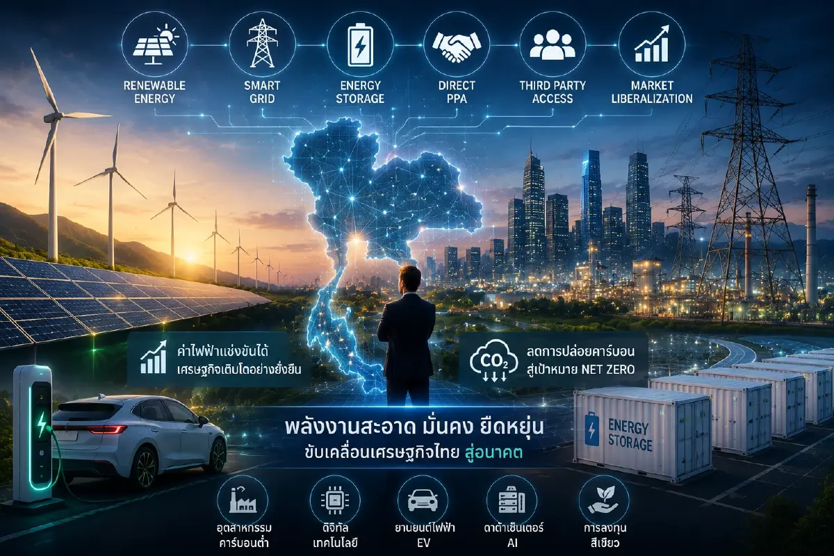 พลังงานหมุนเวียนอย่างเดียวไม่เพียงพอ หากไทยไม่มี Smart Grid!