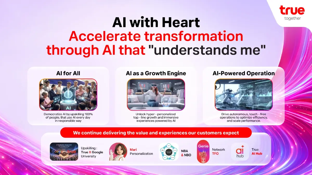 ทรู ลุย AI for Thailand ชู 6 เสาหลัก สร้างระบบนิเวศ AI ที่น่าเชื่อถือ