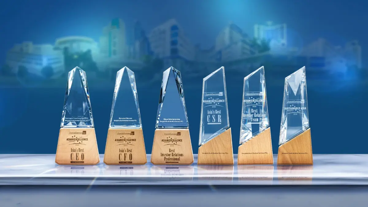 BDMS คว้า 6 รางวัล Asia Excellence Awards 2026 ตอกย้ำผู้นำด้านธรรมาภิบาลและยั่งยืน