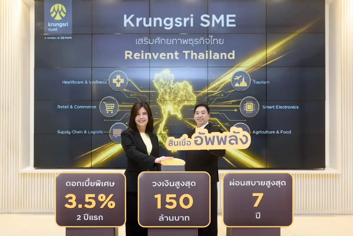 กรุงศรีเปิดสินเชื่อ SME อัพพลัง วงเงินสูงสุด 150 ล้านบาท