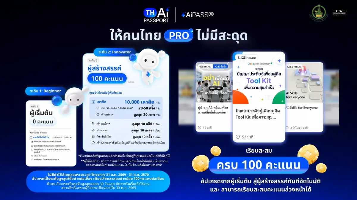 ดีเดย์ 31 ส.ค. ดีอี เปิดใช้ “TH-AI Passport” เต็มรูปแบบวันแรก