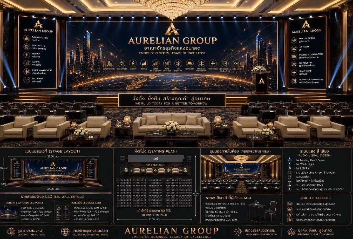 AURELIAN GROUP เปิดตัว 17 ส.ค. ปักธงลงทุนไทยหลายหมื่นล้าน