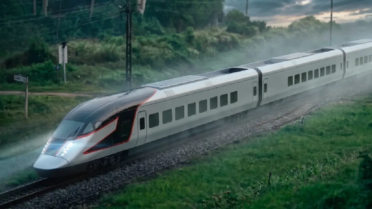 ภาพจำลองรถไฟต้นแบบ DEMU นวัตกรรมระบบรางไฮบริดของการรถไฟแห่งประเทศไทย