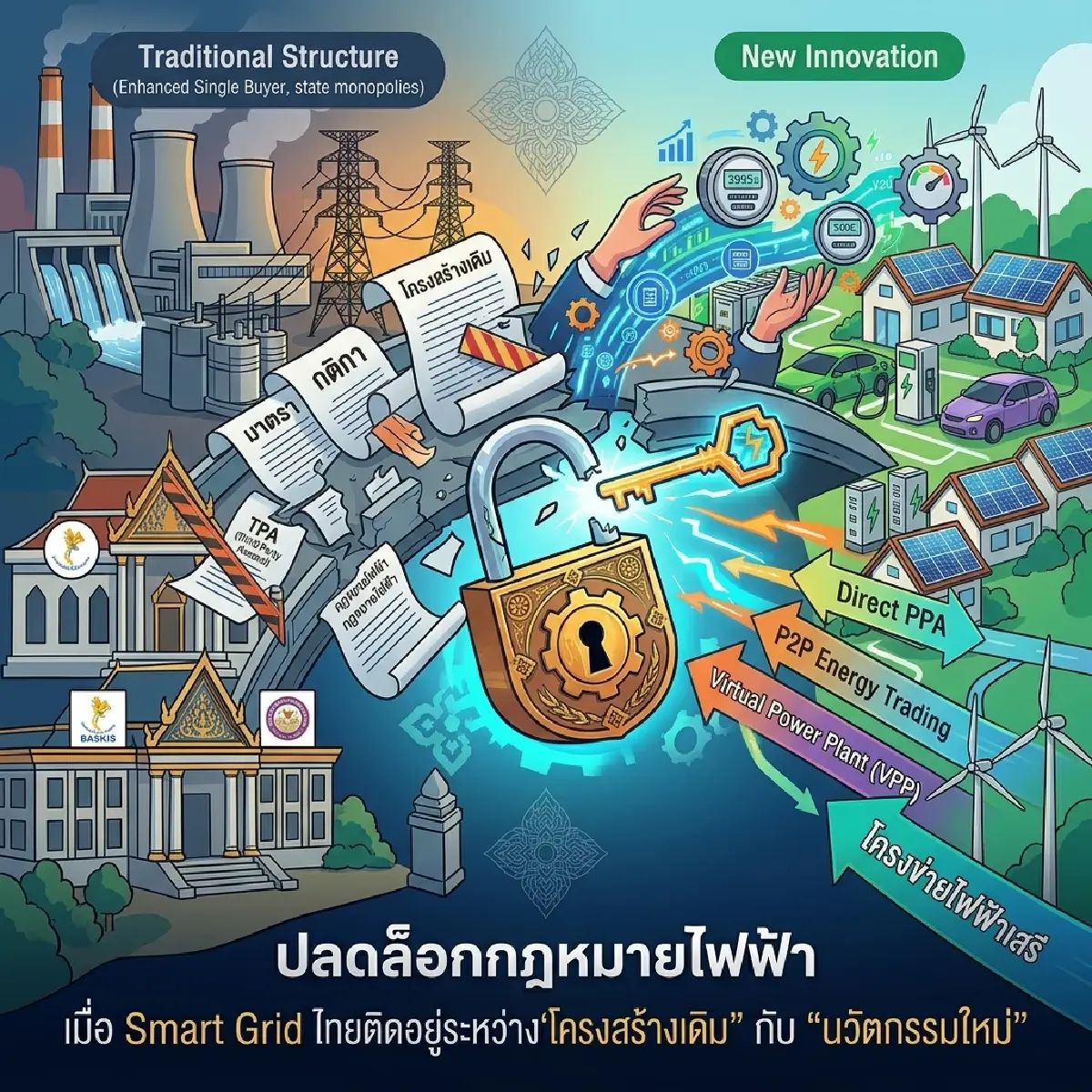 ปลดล็อกกฎหมายไฟฟ้า เมื่อ Smart Grid ไทยติดกับดักโครงสร้างเดิม