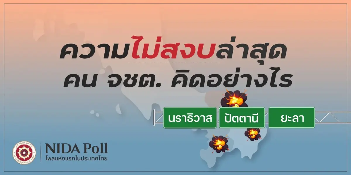 “นิด้าโพล” เผยคนชายแดนใต้โยงเหตุไม่สงบกับงบพื้นที่ ชี้นโยบายรัฐบกพร่อง