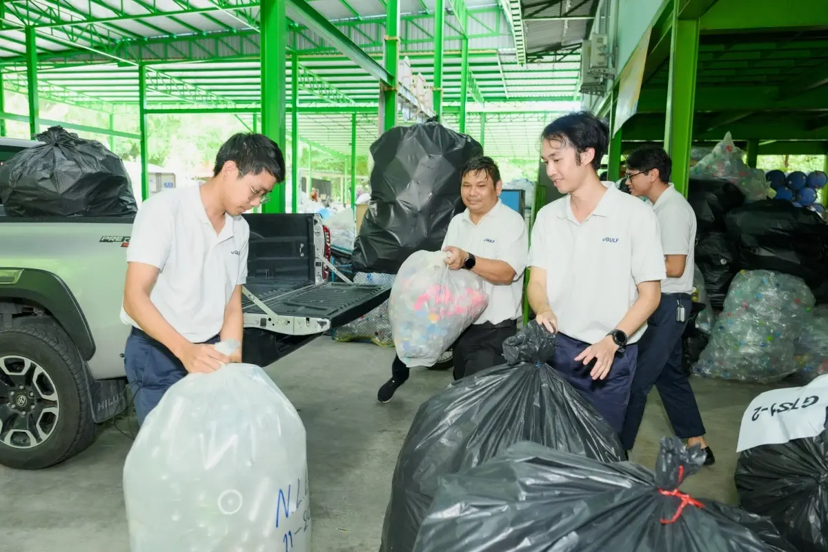 GULF เดินหน้าคัดแยกขยะ ต่อยอดโครงการ “ขอ ขวด ของเรา” เปลี่ยนขวด PET เป็นผลิตภัณฑ์ Upcycling