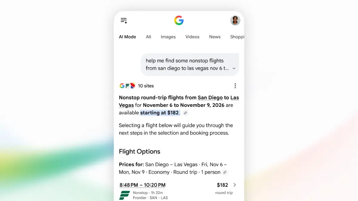 Google อัปเกรด AI Mode สวมบทเอเจนซี จองตั๋ว-ที่พักครบจบในที่เดียว