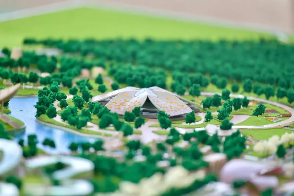 ภาพโมเดลพื้นที่จัดงานที่ โคกหนองรังกา ตำบลเทพาลัย อำเภอคง จังหวัดนครราชสีมา