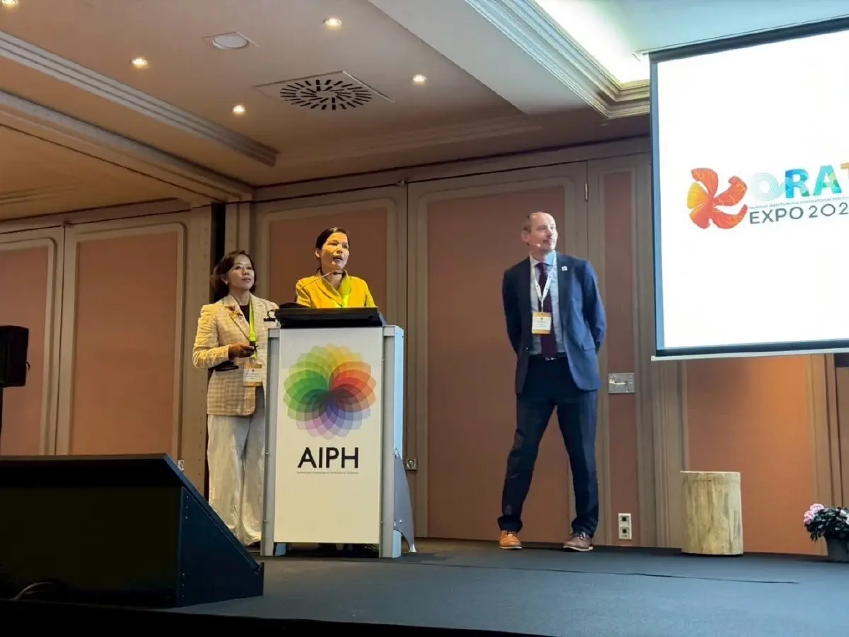 ไทยนำเสนอรายงานความก้าวหน้าการจัดงานมหกรรมพืชสวนโลก นครราชสีมา 2029 ต่อ AIPH Executive Board วันที่ 15 กันยายน 2568  ณ โรงแรม NH Ghent Hotel ประเทศเบลเยี่ยม