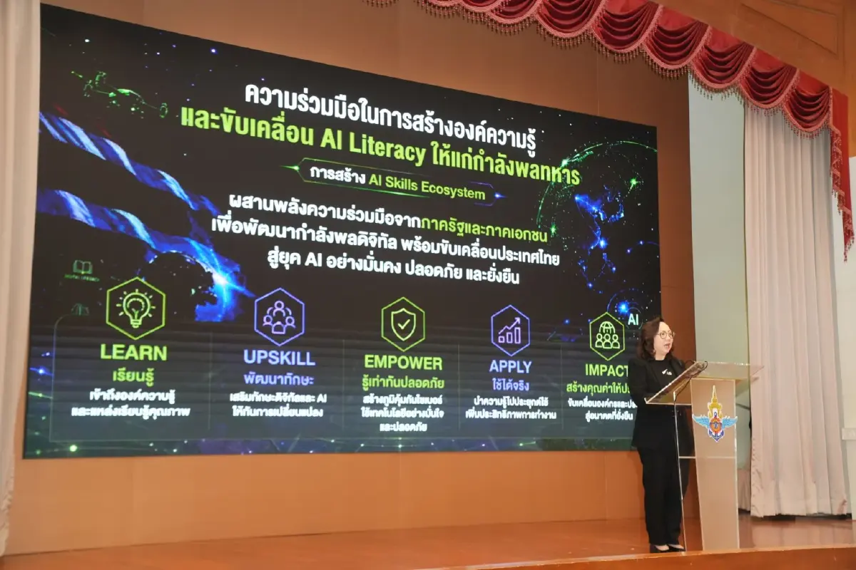 กลาโหม AIS DGA ผนึกกำลังยกระดับ “กำลังพลดิจิทัล” สู่ยุค AI วางรากฐาน Digital Defense  เสริมทักษะปัญญาประดิษฐ์ ภูมิคุ้มกันภัยไซเบอร์ พร้อมรับภัยคุกคามรูปแบบใหม่