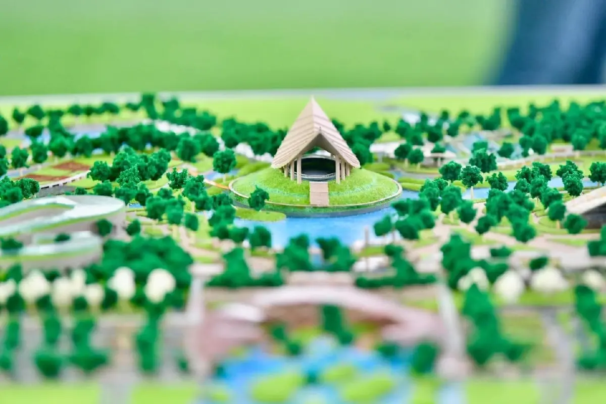 ภาพโมเดลพื้นที่จัดงานที่ โคกหนองรังกา ตำบลเทพาลัย อำเภอคง จังหวัดนครราชสีมา