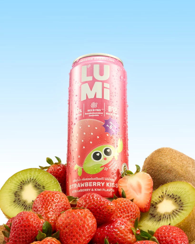 LUMi โซดาซ่า 20 บาท ปล่อยหมัดเด็ด "Strawberry Kiss" พรีไบโอติก High-Fiber เขย่า 7-Eleven