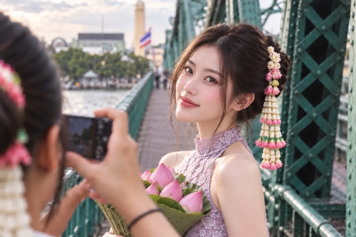 นทท.จีนแห่เช็กอิน ทรงวาด-คลองบางหลวง ตามเทรนด์ “มาลัยรัดเกล้า” วัยรุ่นไทย