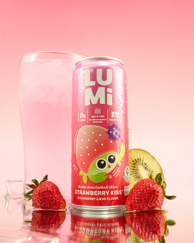 LUMi โซดาซ่า 20 บาท ปล่อยหมัดเด็ด "Strawberry Kiss" พรีไบโอติก High-Fiber เขย่า 7-Eleven