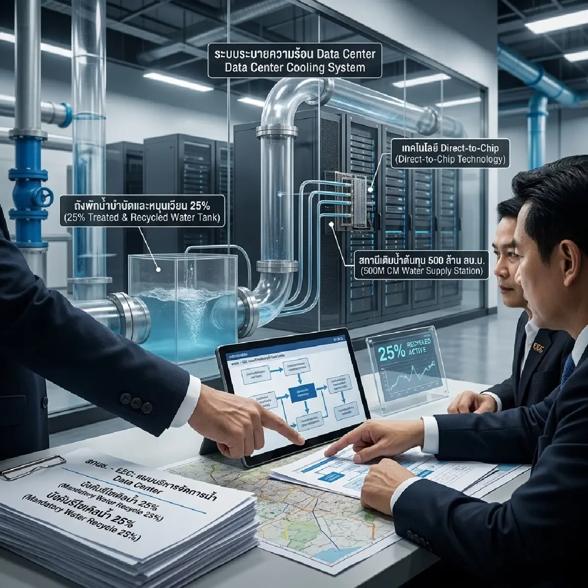 EEC เร่งแผนบริหารน้ำ รับ Data Center โต บังคับรีไซเคิลน้ำอย่างน้อย 25%