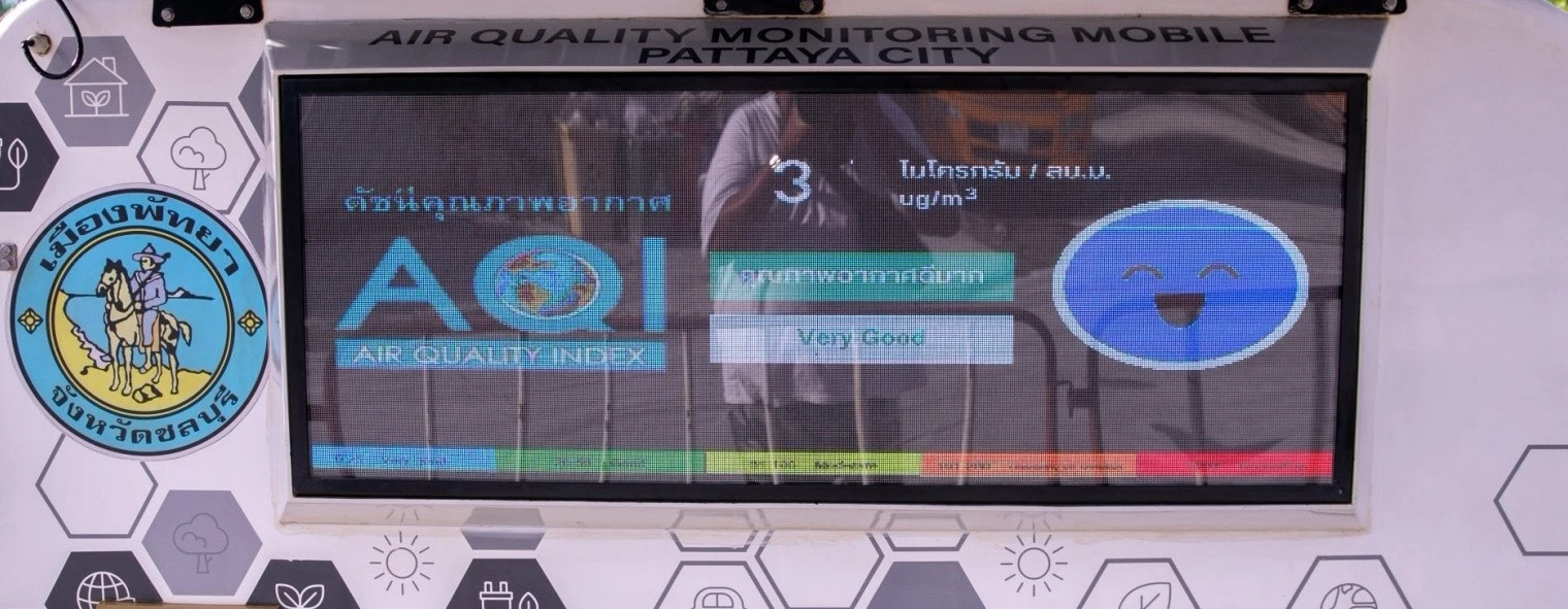 พัทยา ลุยส่งรถตรวจ PM2.5 ตระเวนทั่วเมือง เปิดข้อมูลอากาศเรียลไทม์ให้ประชาชนรู้ทัน