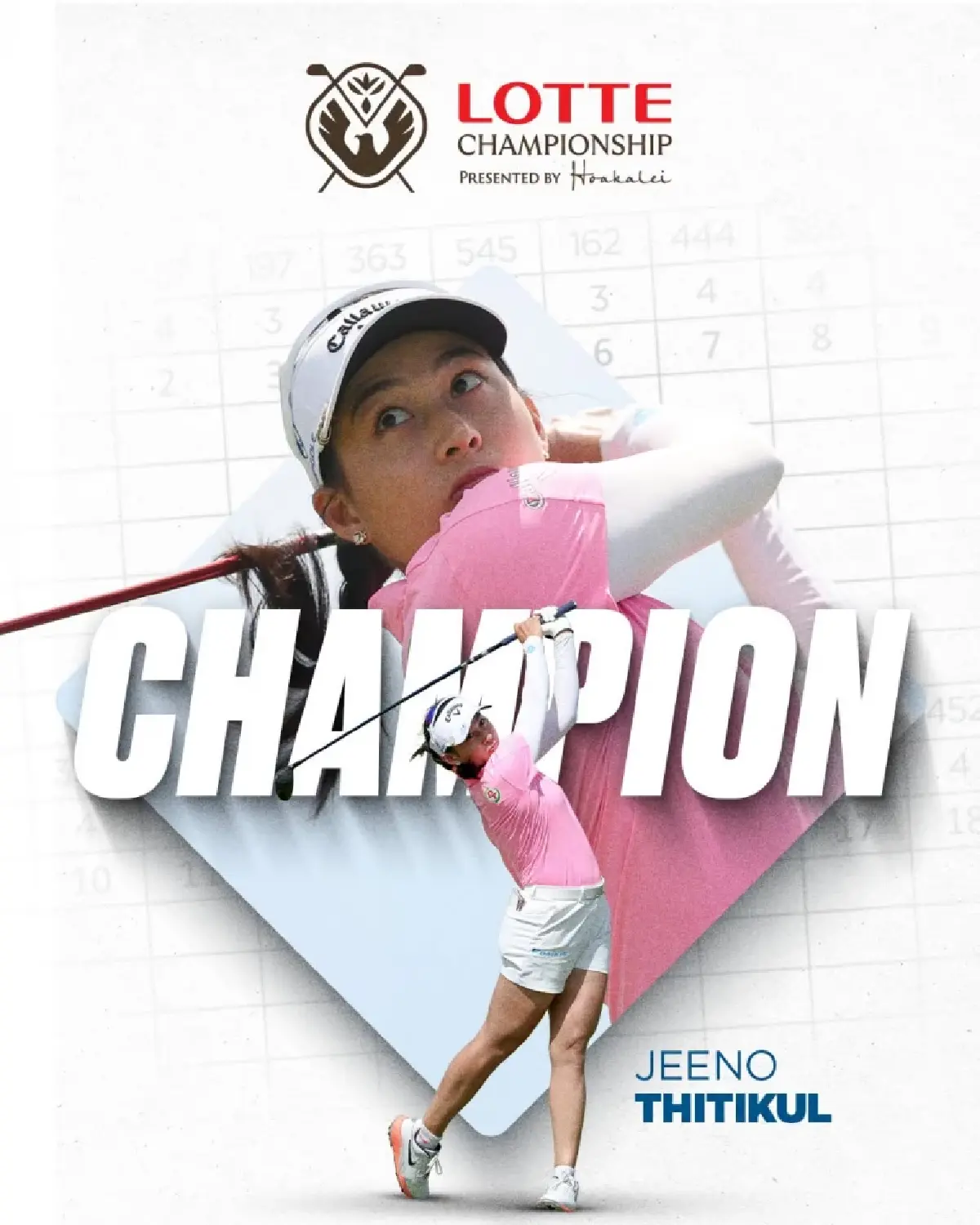 “โปรจีโน่” แชมป์ LOTTE Championship ซิว LPGA รายการที่ 4 ทาบสถิติ “โปรเม”