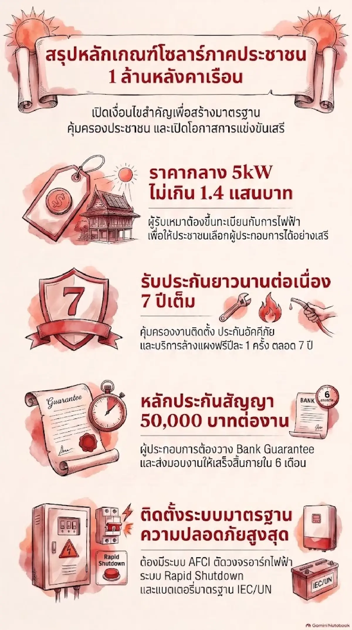 คลังยันเกณฑ์ “โซลาร์ล้านหลัง” ไม่เอื้อทุนใหญ่ ชี้มีราคาอ้างอิง-เปิดให้เลือกผู้ติดตั้งเองได้