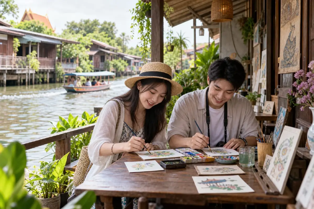 นทท.จีนแห่เช็กอิน ทรงวาด-คลองบางหลวง ตามเทรนด์ “มาลัยรัดเกล้า” วัยรุ่นไทย