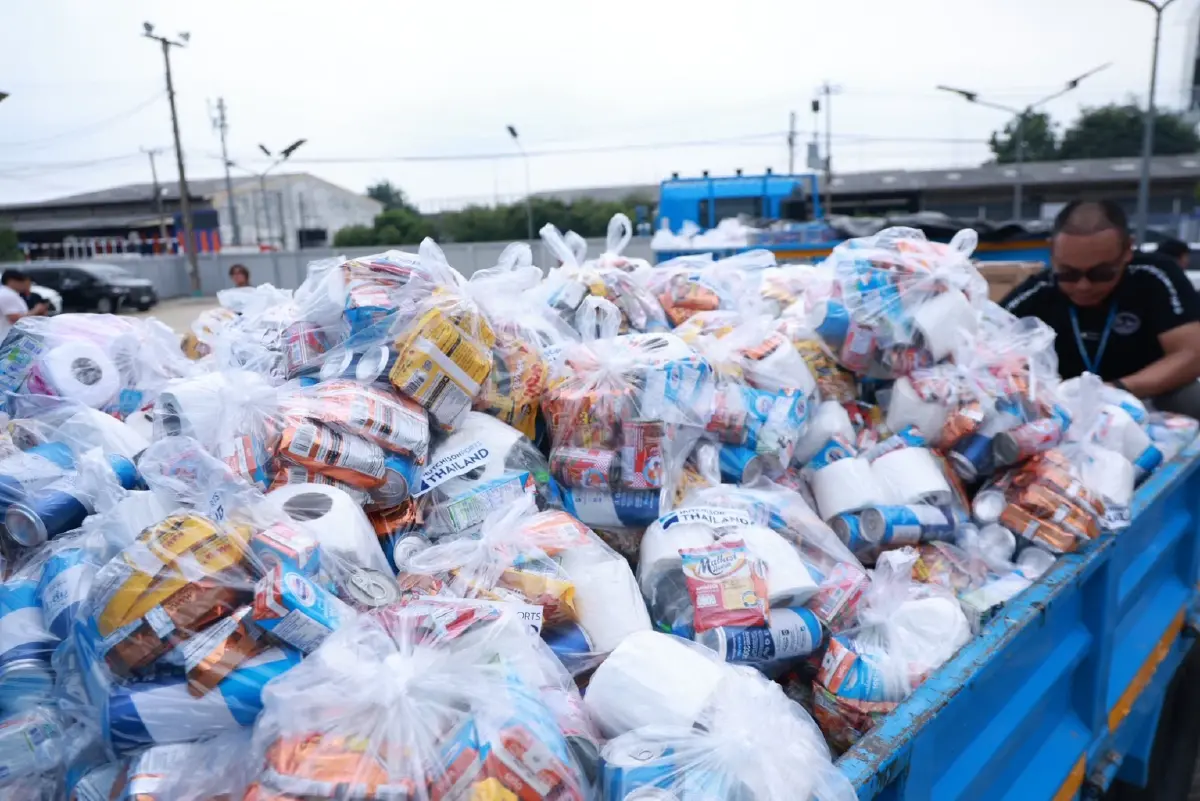 “สรรเพชญ” “ส่งต่อถุงยังชีพกว่า 1,500 ชุด” สู่กาญจนบุรี