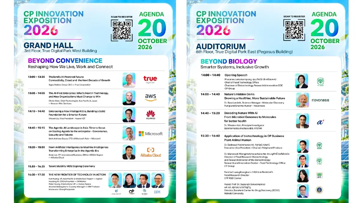 เปิดโลก AI หุ่นยนต์ ดาวเทียม อาหารแห่งอนาคต ในงาน CP Innovation