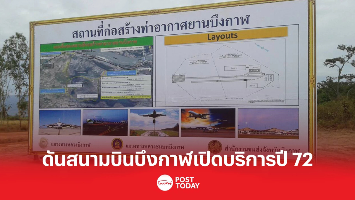 "กรมท่าอากาศยาน"เร่งสรุปอีไอเอ เล็งก่อสร้างสนามบินบึงกาฬ ปี69 "กรมท่าอากาศยาน"เร่งสรุปอีไอเอ เล็งก่อสร้างสนามบินบึงกาฬ ปี69