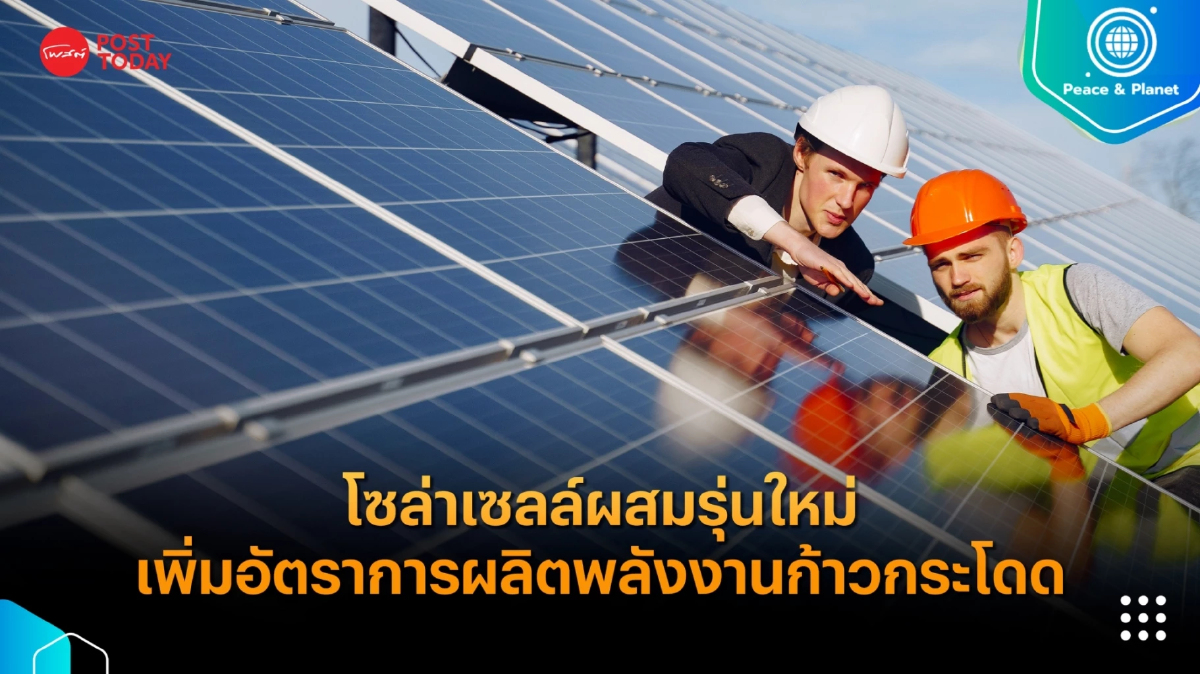 โซล่าเซลล์ผสมรุ่นใหม่ เพิ่มอัตราการผลิตพลังงานก้าวกระโดด โซล่าเซลล์ผสมรุ่นใหม่ เพิ่มอัตราการผลิตพลังงานก้าวกระโดด