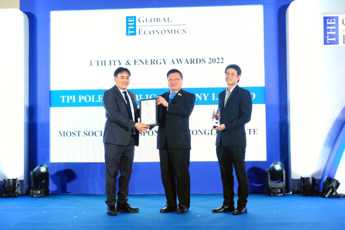 กลุ่ม TPIPL คว้ารางวัล จากเวทีระดับสากล The Global Economics Award 2022 กลุ่ม TPIPL คว้ารางวัล จากเวทีระดับสากล The Global Economics Award 2022