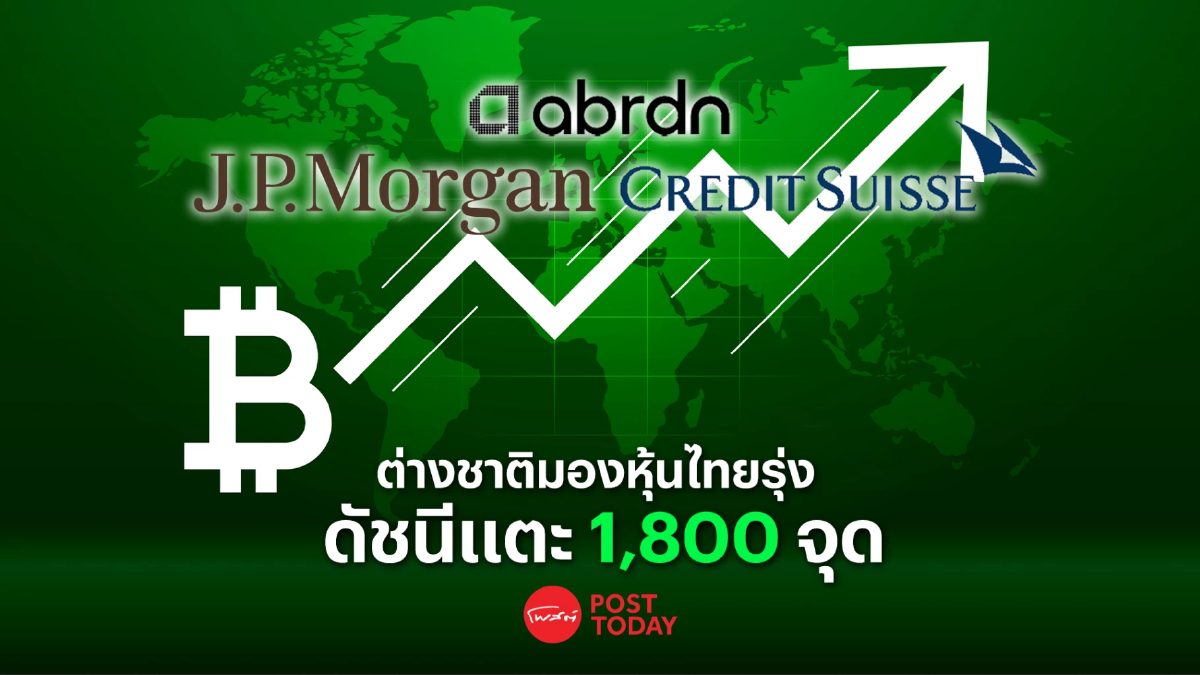 3 สถาบันต่างชาติ ให้น้ำหนักลงทุนหุ้นไทย คาด SET Index แตะ 1,800 จุด 3 สถาบันต่างชาติ ให้น้ำหนักลงทุนหุ้นไทย คาด SET Index แตะ 1,800 จุด
