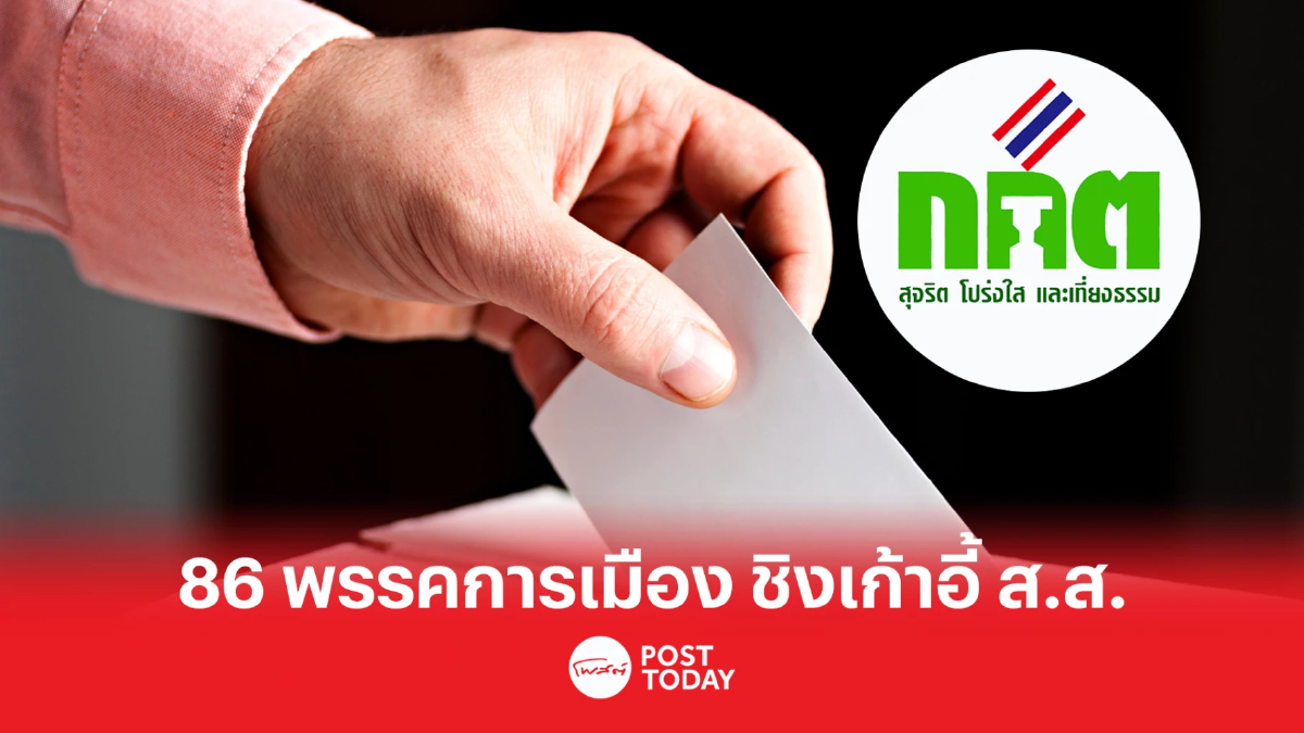เลือกตั้ง66 : กกต.เผย86พรรคการเมืองส่งผู้สมัครชิงเก้าอี้ส.ส. เลือกตั้ง66 : กกต.เผย86พรรคการเมืองส่งผู้สมัครชิงเก้าอี้ส.ส.
