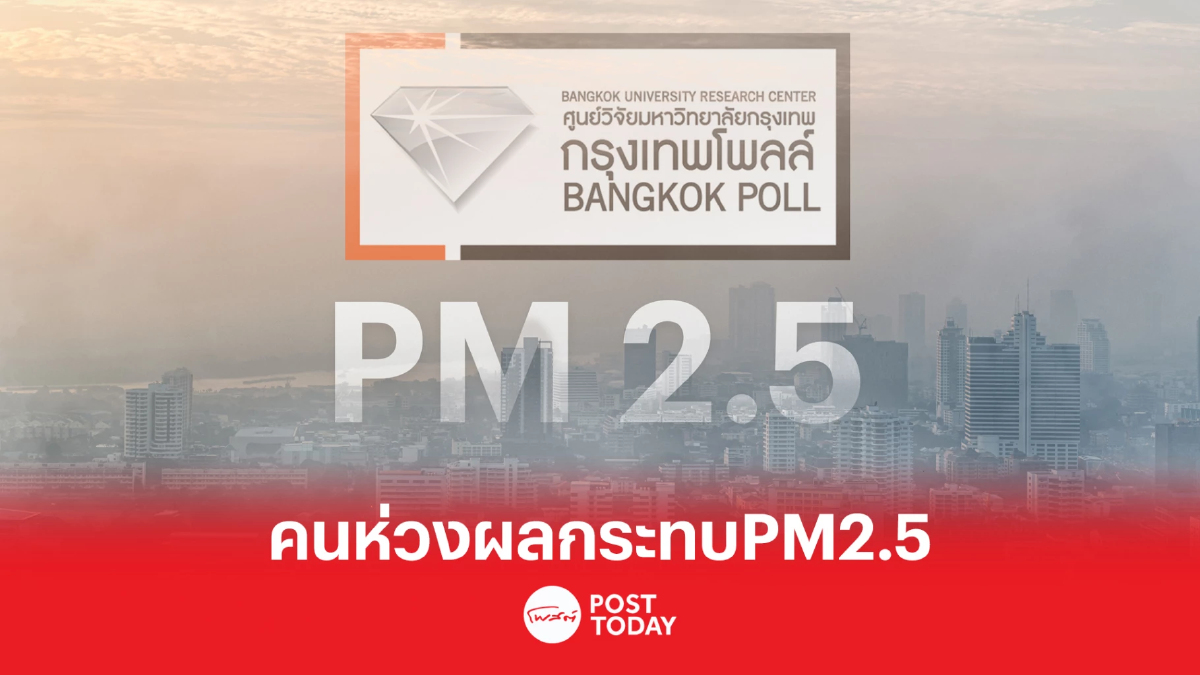 กรุงเทพโพลล์ ชี้ ประชาชนส่วนใหญ่ กังวลฝุ่น PM2.5 กระทบต่อสุขภาพ กรุงเทพโพลล์ ชี้ ประชาชนส่วนใหญ่ กังวลฝุ่น PM2.5 กระทบต่อสุขภาพ