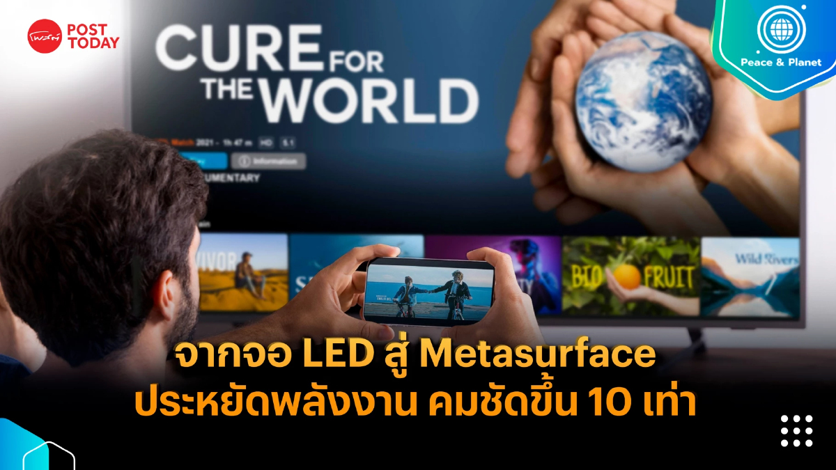 จากจอ LED สู่ Metasurface ที่ประหยัดพลังงานและคมชัดขึ้น 10 เท่า จากจอ LED สู่ Metasurface ที่ประหยัดพลังงานและคมชัดขึ้น 10 เท่า