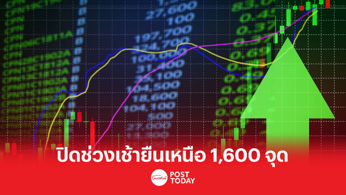 ตลาดหุ้นไทยปิดช่วงเช้าบวก 7.48 จุด ยืนเหนือ 1,600 จุด ตลาดหุ้นไทยปิดช่วงเช้าบวก 7.48 จุด ยืนเหนือ 1,600 จุด