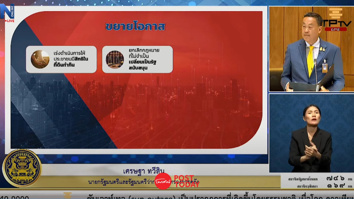 แถลงนโยบายรัฐบาล : เศรษฐาชูสวัสดิการโดยรัฐพัฒนาชีวิตมีคุณภาพ แถลงนโยบายรัฐบาล : เศรษฐาชูสวัสดิการโดยรัฐพัฒนาชีวิตมีคุณภาพ