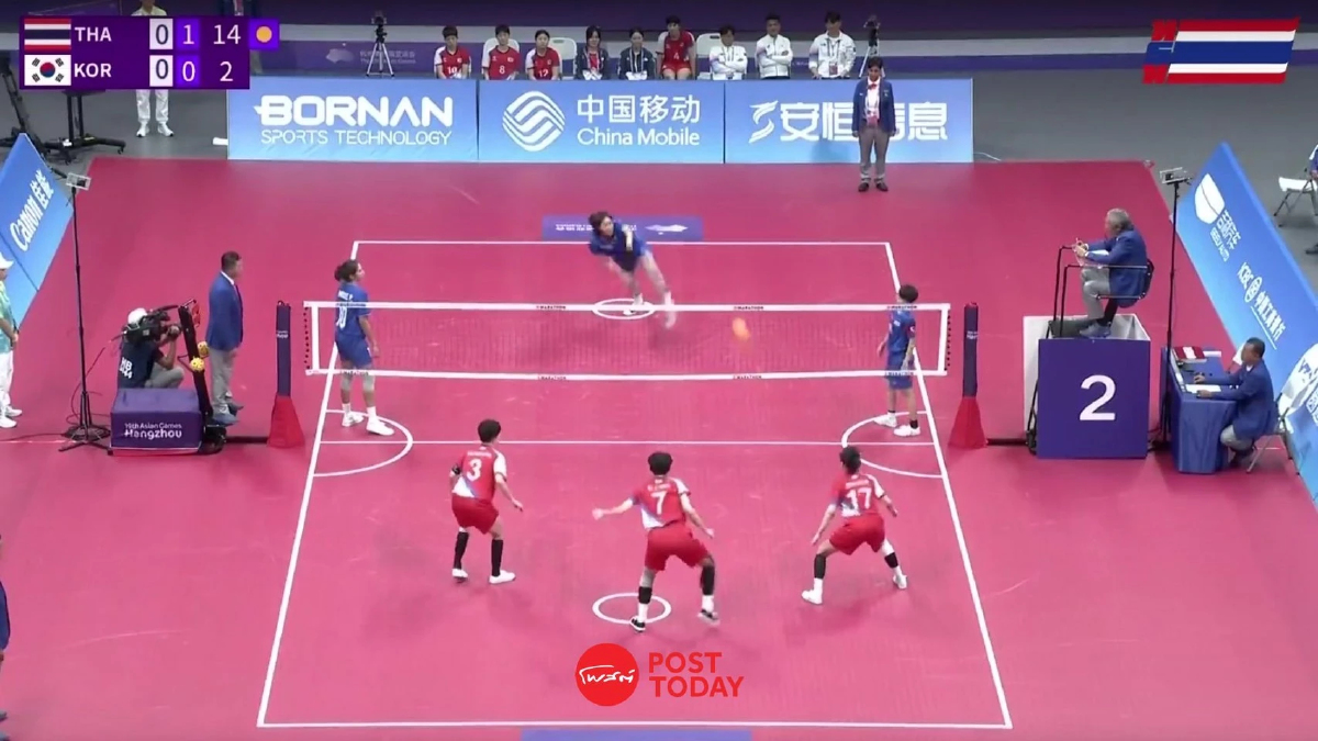 ผลตะกร้อทีมชุดหญิงไทย ชนะ เกาหลีใต้ 2-0 คว้าทองเอเชียนเกมส์ 4 สมัยติด ผลตะกร้อทีมชุดหญิงไทย ชนะ เกาหลีใต้ 2-0 คว้าทองเอเชียนเกมส์ 4 สมัยติด