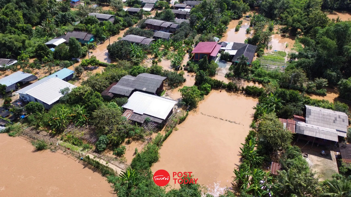 เชียงรายอ่วม แม่น้ำทะลักคันดินอ.แม่จันท่วมบ้านเรือน70หลัง เชียงรายอ่วม แม่น้ำทะลักคันดินอ.แม่จันท่วมบ้านเรือน70หลัง