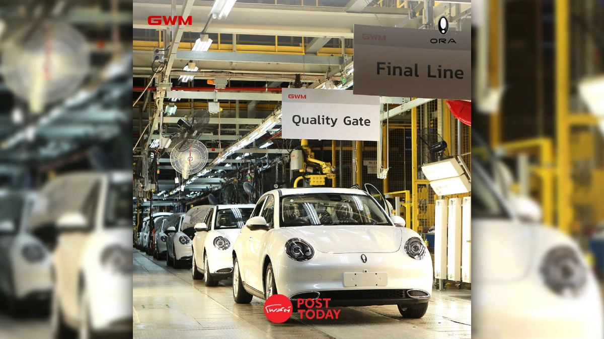 GWM เปิดสายการผลิตรถไฟฟ้า ORA Good Cat แบรนด์จีนคันแรกในไทย GWM เปิดสายการผลิตรถไฟฟ้า ORA Good Cat แบรนด์จีนคันแรกในไทย